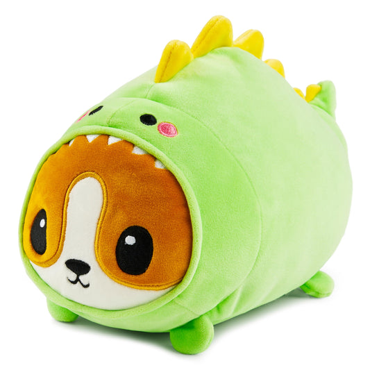 JOYIN Corgisaur plush front view, cozy cuddle buddy for kids and adults.