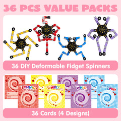 JOYIN deformable fidget spinners in four color options for play and relief