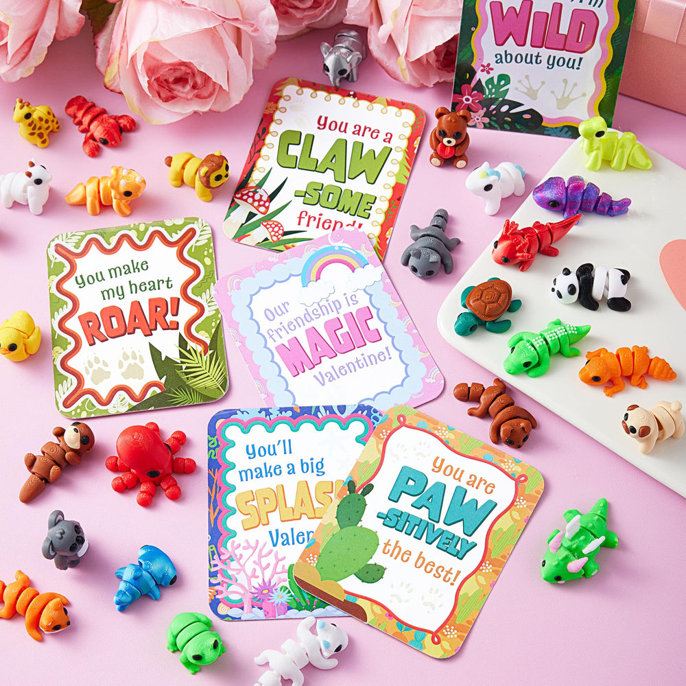 JOYIN desk pets decor showcasing vibrant mini animals to brighten learning spaces.