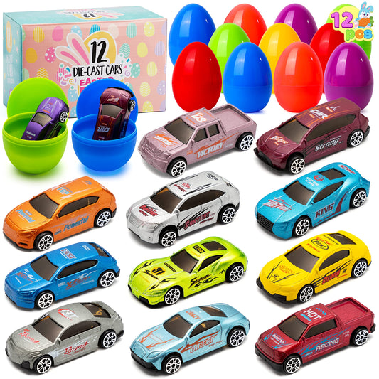 JOYIN filled Easter egg with die-cast cars for varied Easter hunt prizes
