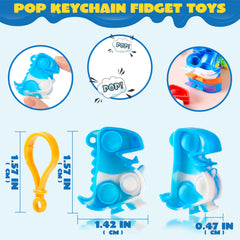 JOYIN dinosaour pop keychain pocket-sized design for on-the-go stress relief