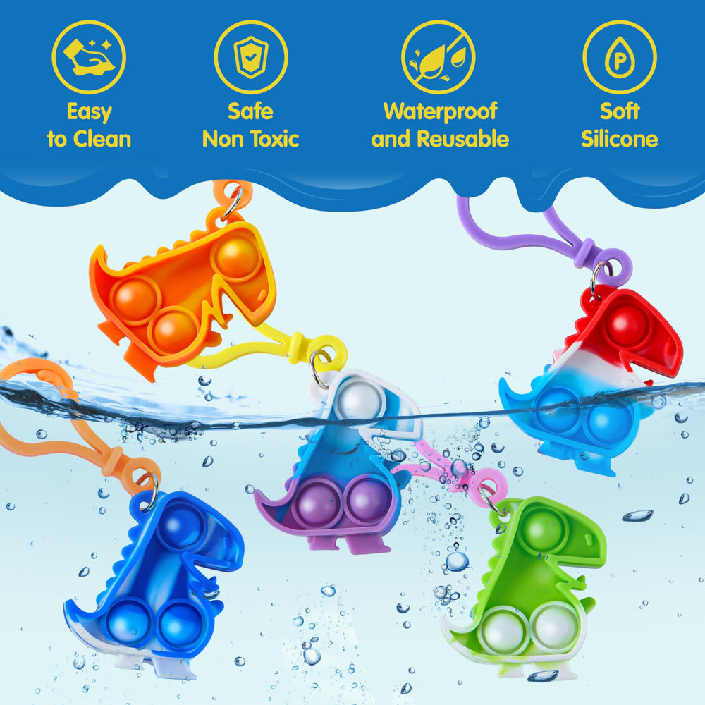 JOYIN dinosaour pop keychain satisfying pop sound aids instant focus