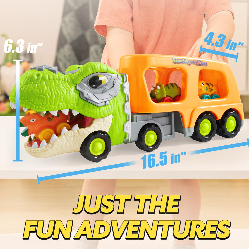 JOYIN dinosaur cars are water-resistant for bath time play.