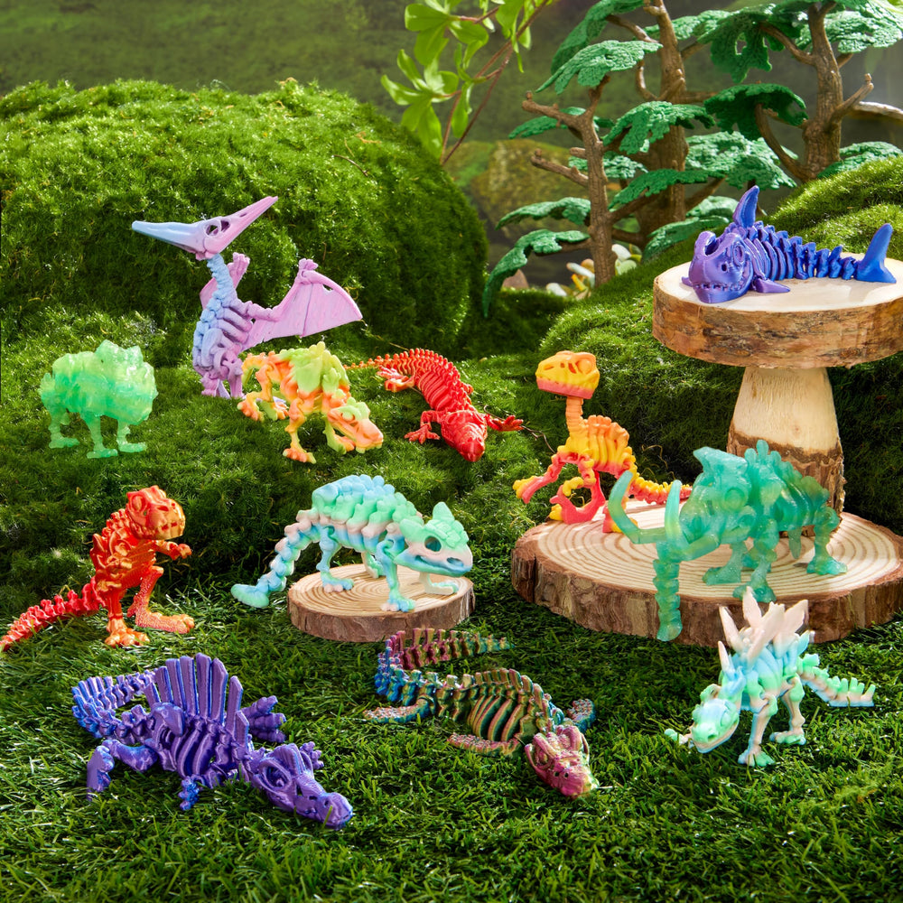 JOYIN Dilophosaurus figure featuring distinctive crests and articulated limbs for interactive storytelling.