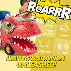 JOYIN Mini dinosaur cars inside truck enable imaginative play.
