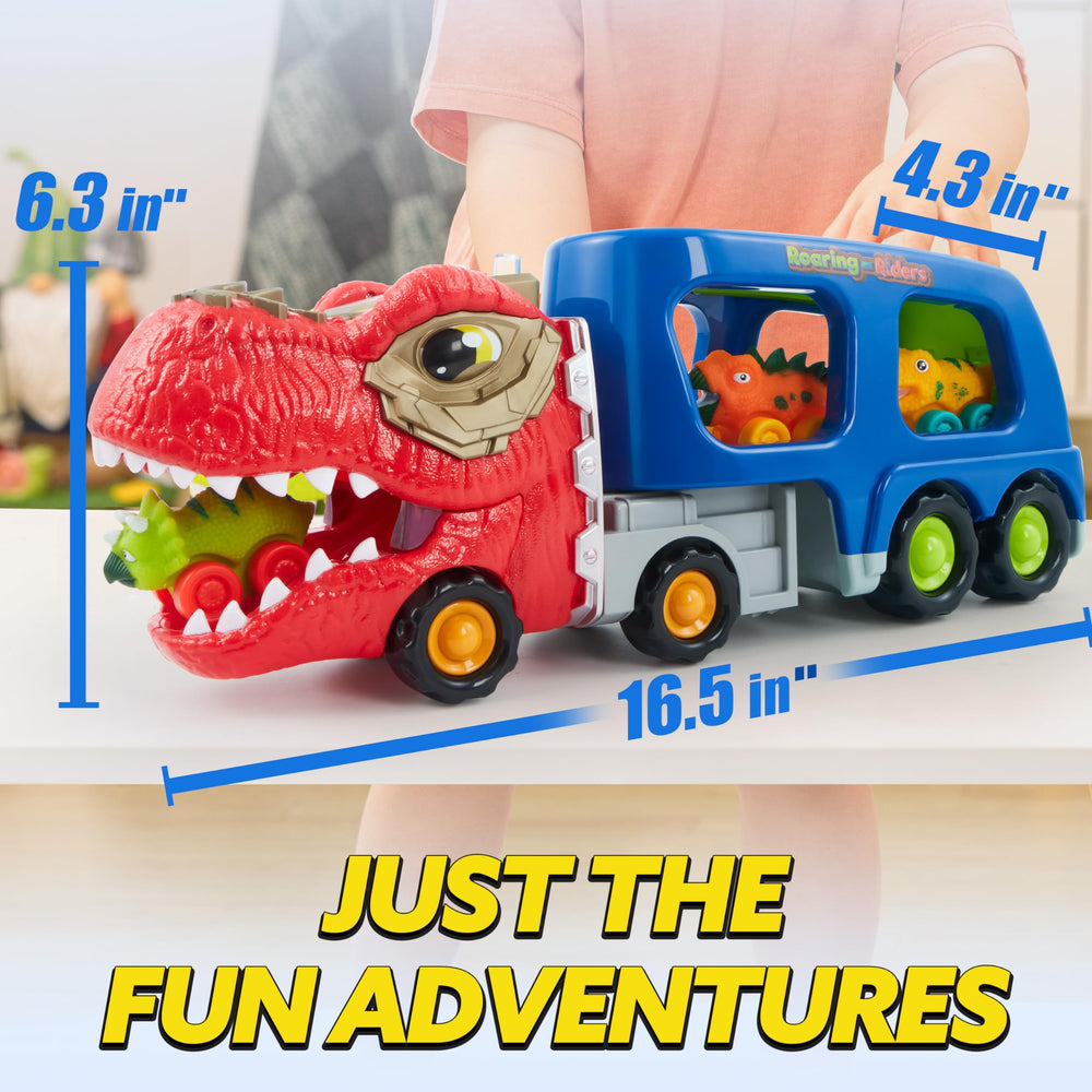 JOYIN Dinosaur Truck Toy sliding ramp supports dynamic pretend adventures.