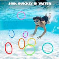 JOYIN Dive Circles orange ring, bright color helps kids track targets during pool games.