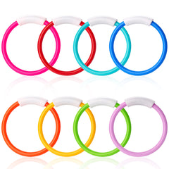 JOYIN Dive Rings eight-pack in vibrant colors for engaging underwater play and training