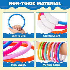 JOYIN Dive Rings easy to spot underwater, enhancing kids' underwater exploration