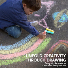JOYIN durable round chalk resists breaking for little hands.