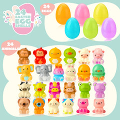 JOYIN Easter eggs with monkey mochi squishy, great for classroom prizes and baskets.