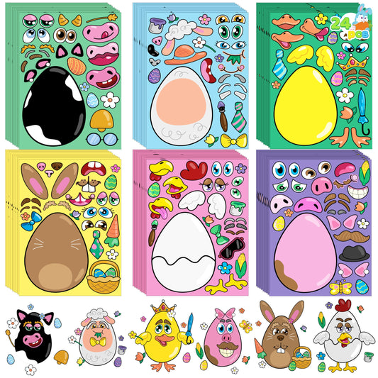 JOYIN Easter stickers pig face for kids' crafts and party favors.