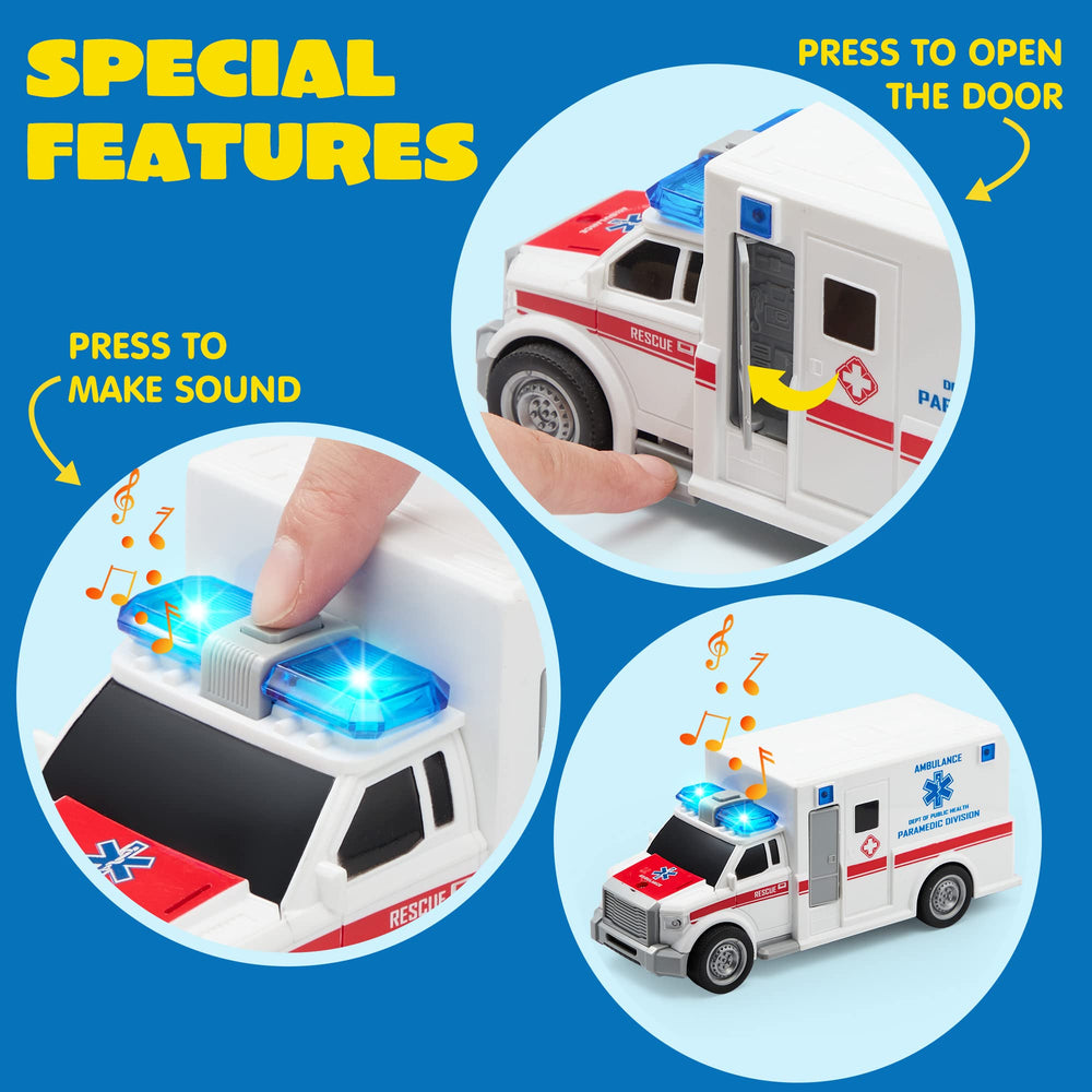 JOYIN emergency vehicle playset pack for varied pretend play sessions.