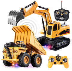 JOYIN excavator front view shows durable design for safe digging play