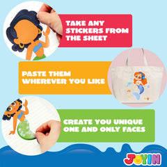 JOYIN Eyes, mouths, and eyebrows designs let kids personalize characters