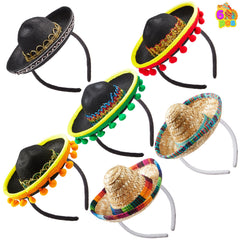 JOYIN fabric sombrero headbands patterned for festive Cinco de Mayo celebrations.