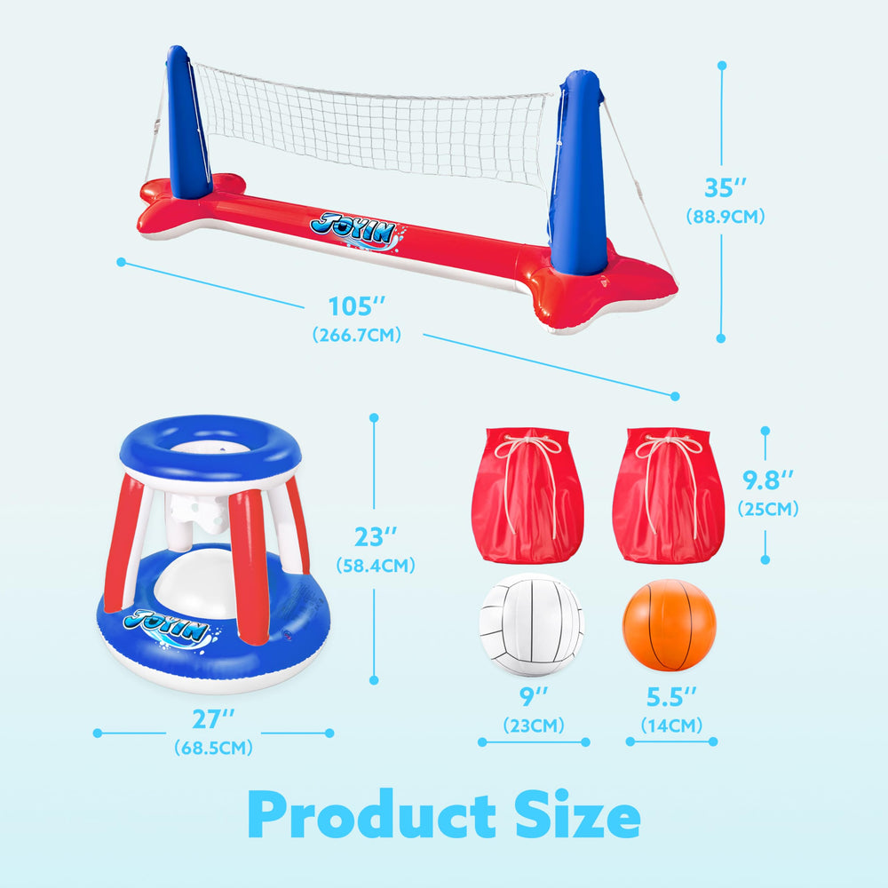 JOYIN family enjoying outdoor play with a versatile pool game set.