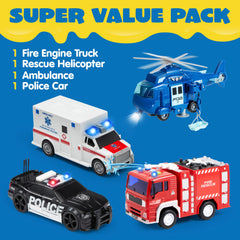 JOYIN fire truck with friction wheels sparks active play and fine motor practice.