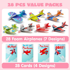 JOYIN foam airplane design 02, easy to assemble for kids' party favors.
