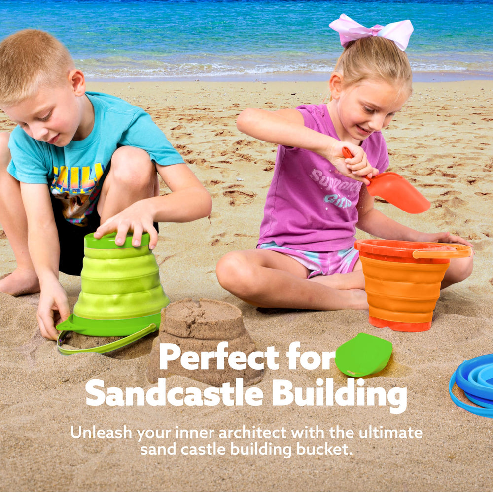 JOYIN foldable pail bucket with handle and shovel set for easy transport