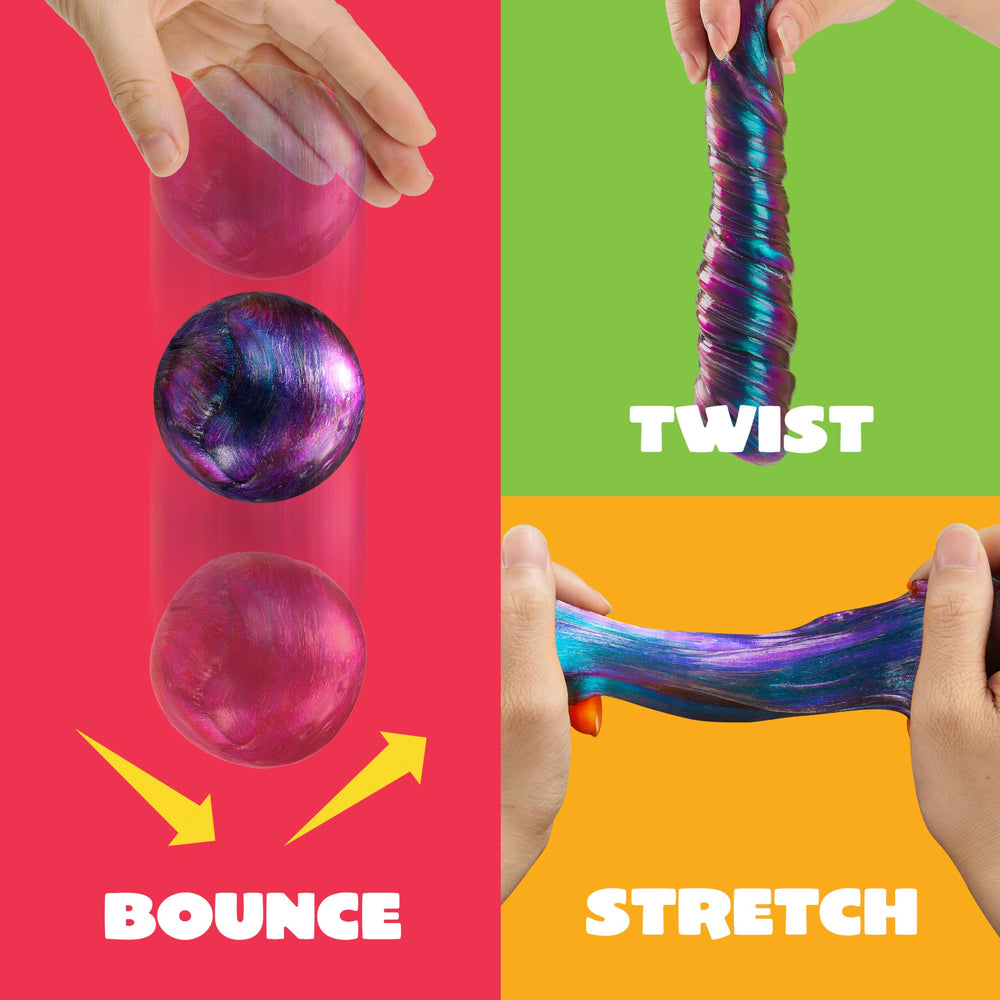 JOYIN Galaxy Color-Changing Putty shows elastic, long-lasting play that's not drying.