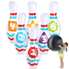 JOYIN giant inflatable bowling pins for party fun and games.