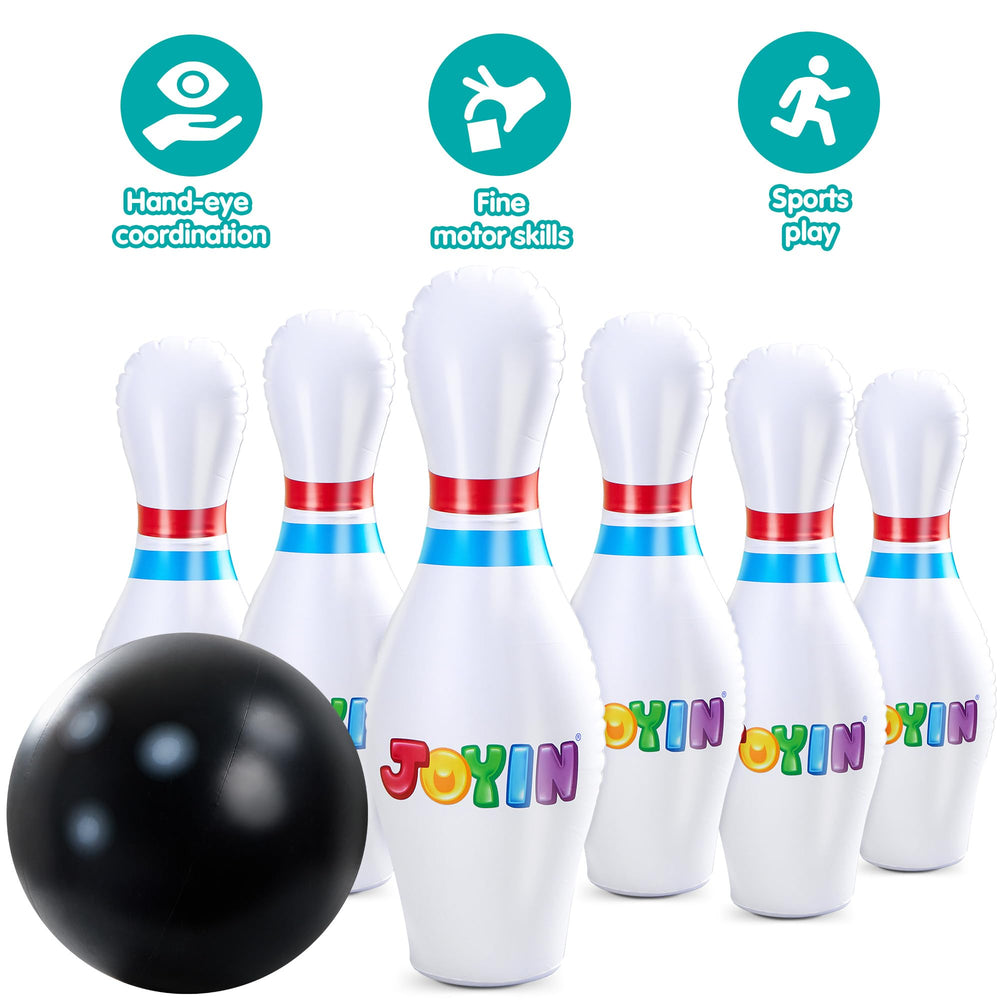 JOYIN Giant Inflatable Bowling Set pump included for quick setup