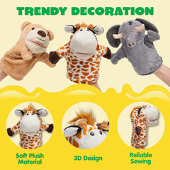 JOYIN giraffe puppet in soft fabric for gentle play.