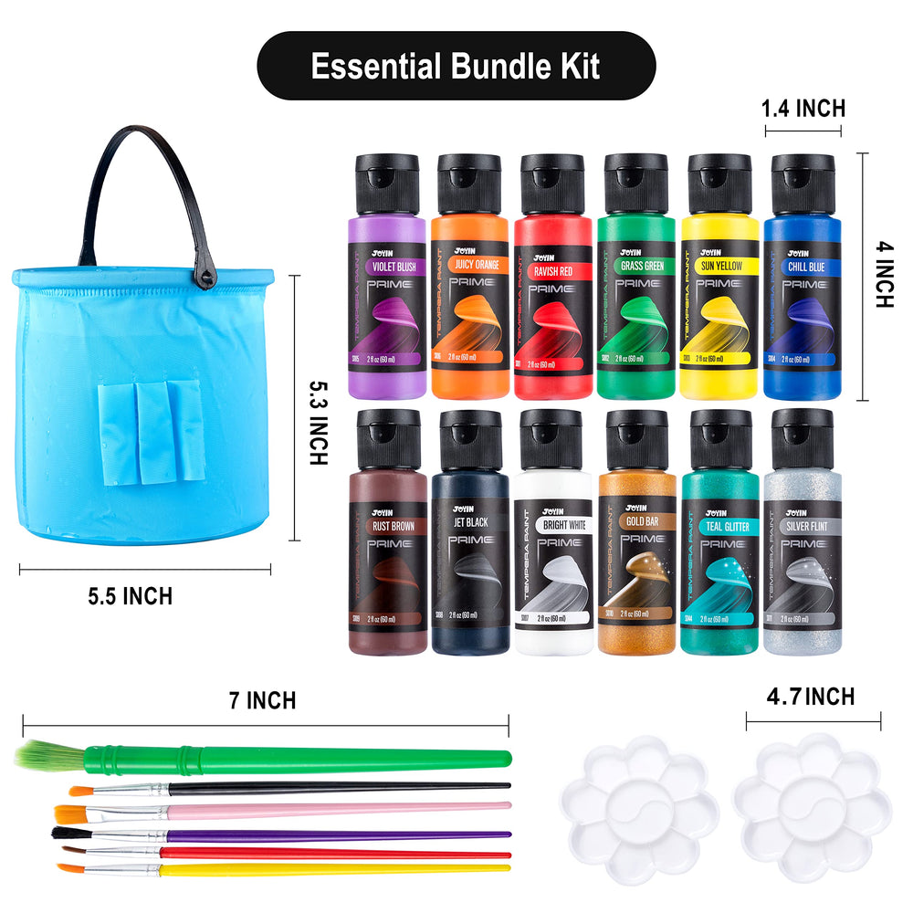 JOYIN glitter colors tempera paints spark creativity while staying washable.