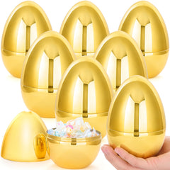 JOYIN gold 6-inch Easter egg pack for eye-catching Easter hunts.