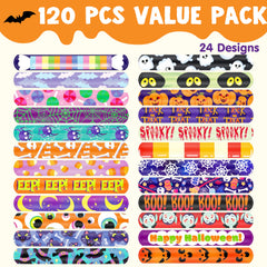 JOYIN Halloween slap bracelet design B, colorful motifs perfect for trick-or-treat bags.