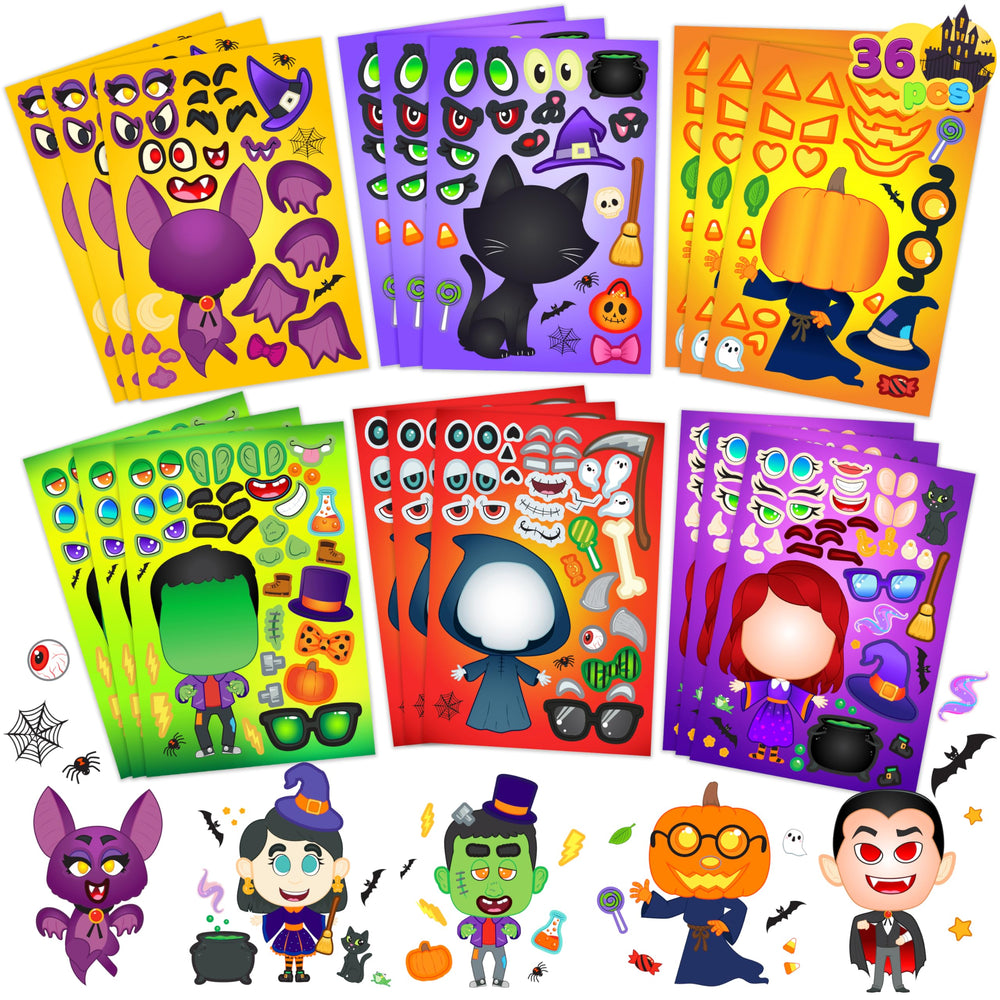 JOYIN reaper-face Halloween sticker for dramatic accents at events