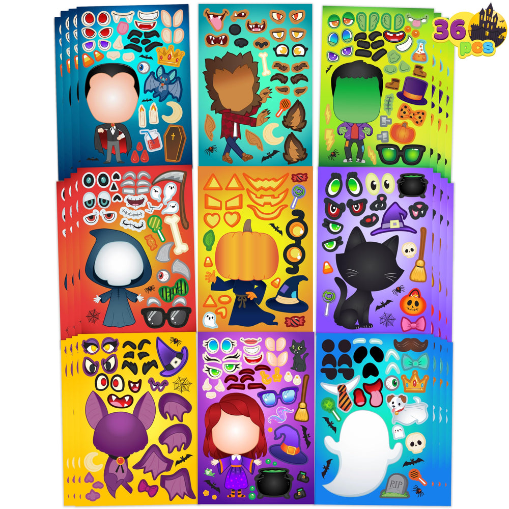 JOYIN vampire-face Halloween sticker for fun party decor and kids' crafts