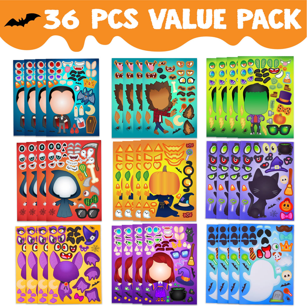 JOYIN witch-face Halloween sticker for imaginative classroom projects