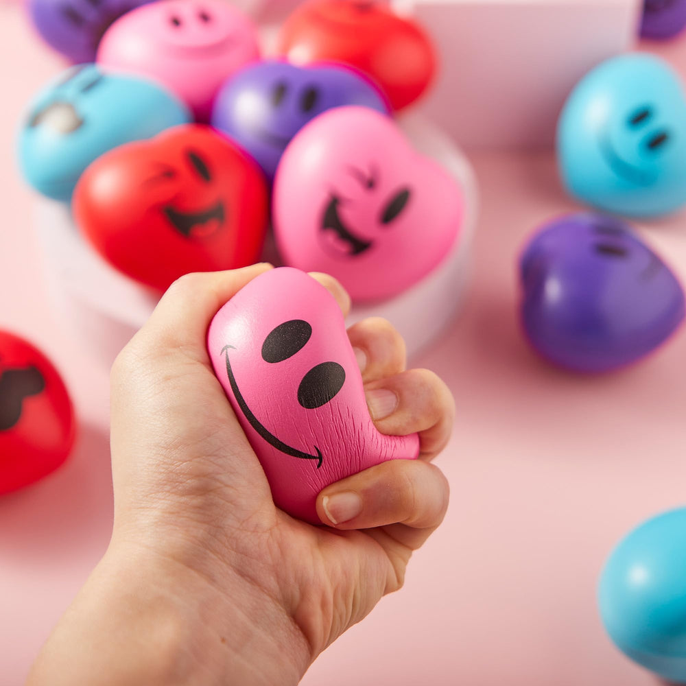 JOYIN heart stress ball with smile design ideal for classroom rewards