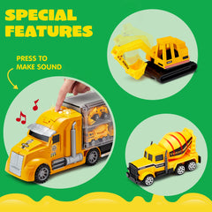 JOYIN set enables imaginative construction-site scenarios with shovels, loaders, and transport tasks.