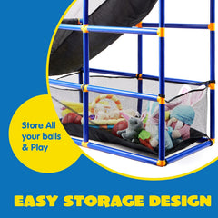 JOYIN indoor-outdoor setup fits basements, garages, yards, and playrooms.