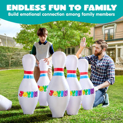 JOYIN Inflatable bowling set family play scene highlights simple setup
