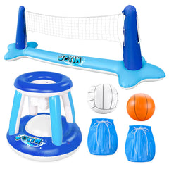 JOYIN inflatable volleyball court for durable pool play and family fun.