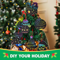 JOYIN kids crafting with scratch-art kit for creative fun.