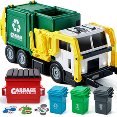 JOYIN large friction-powered garbage truck with front dumper boosts imaginative play and fine motor skills.