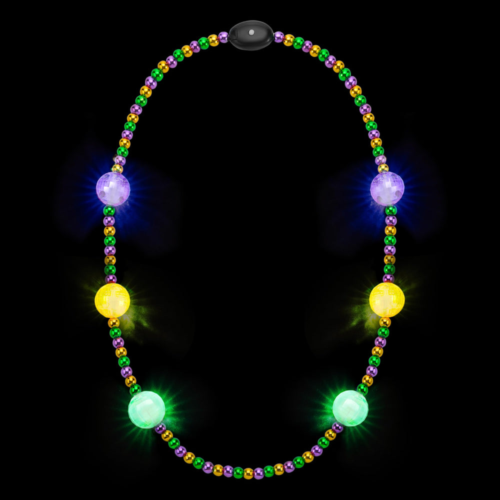 JOYIN LED Mardi Gras necklace 41in decorative party decor to enhance outfits