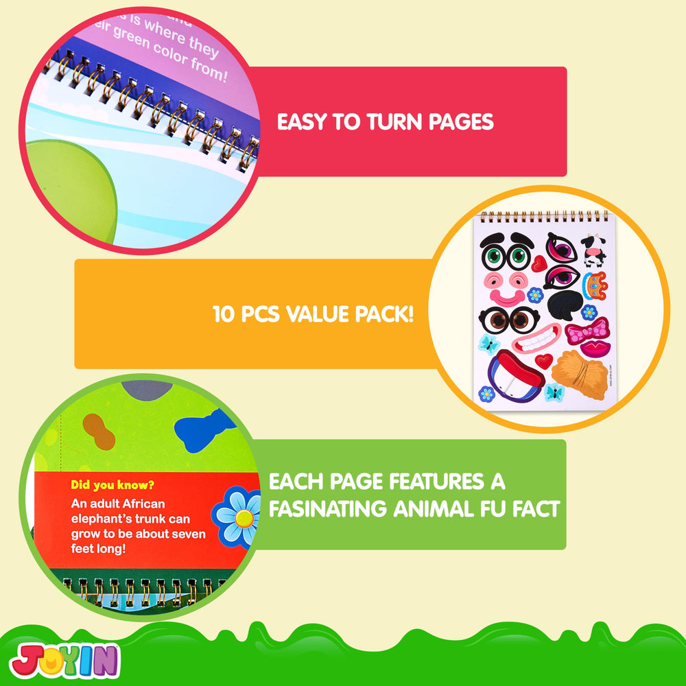 JOYIN Make-a-Face Sea Animals book cover featuring ocean friends