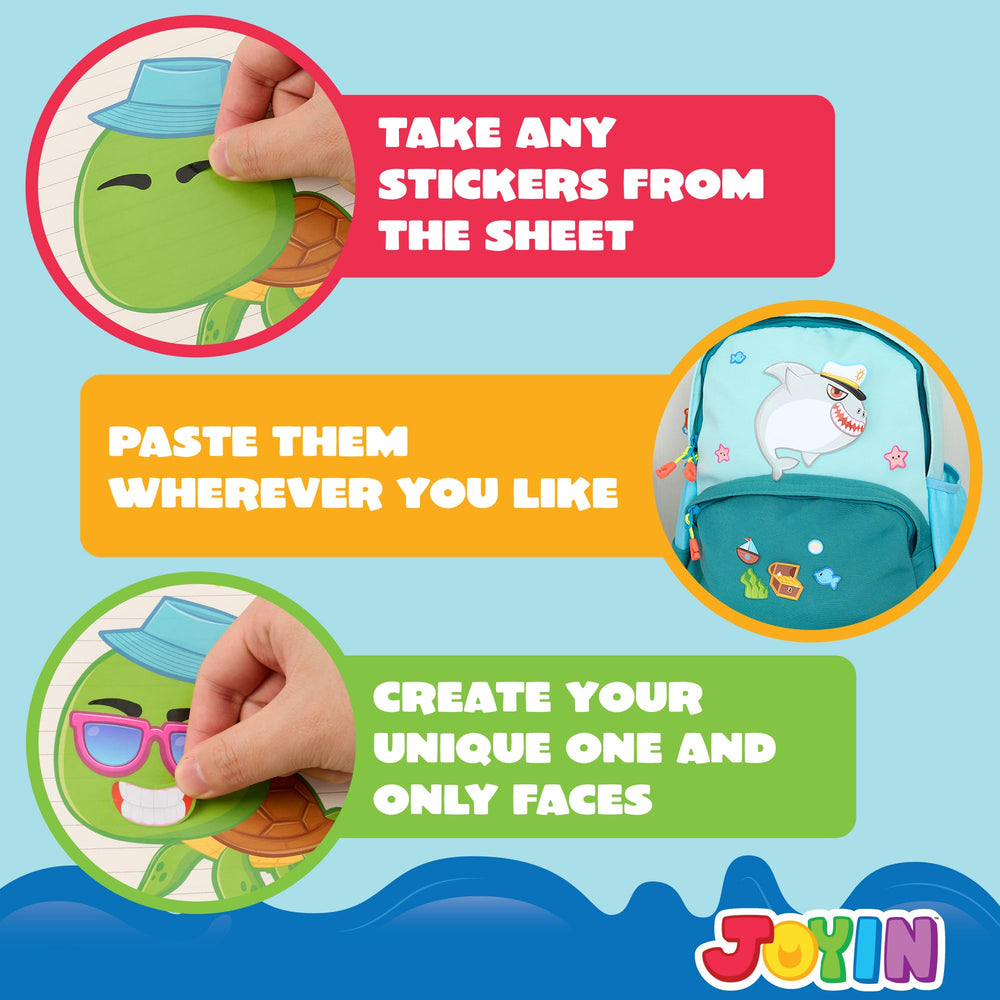 JOYIN Make a Face Sea Stickers clownfish design brightens party bags and creative projects.