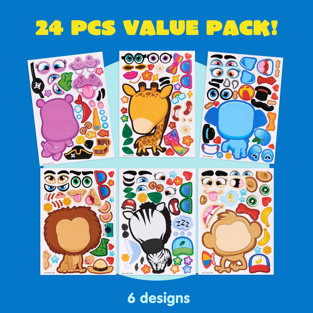 JOYIN Make a Face Stickers Safari Elephant design for lively party decor and crafts.