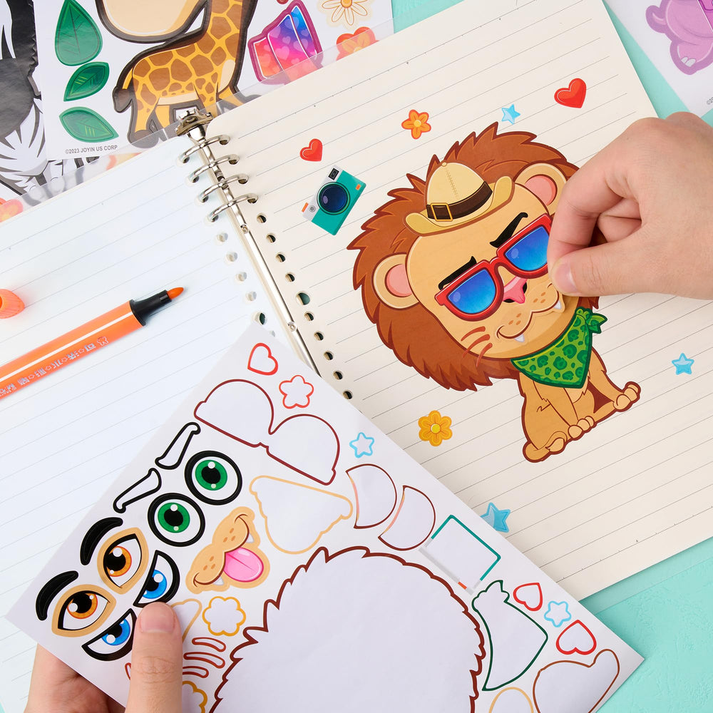 JOYIN Make a Face Stickers Safari Hippo design for colorful moments in learning and play.