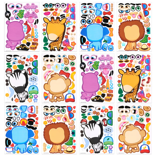 JOYIN Make a Face Stickers Safari Monkey design for imaginative play and party favors.