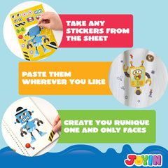 JOYIN Make-a-Face sheets offer versatile, mix-and-match options for crafts