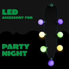 JOYIN Mardi Gras LED necklace displaying 6 lighting modes for versatile moods