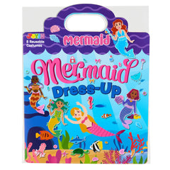 JOYIN Mermaid Dress-Up Book cover with vibrant ocean scene for imaginative play